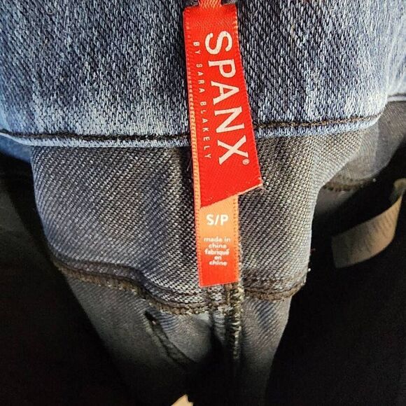 Spanx Women Jeans, Blue Denim Stretchy Pull-On Skinny Jeggings, Sz Small - Picture 2 of 10